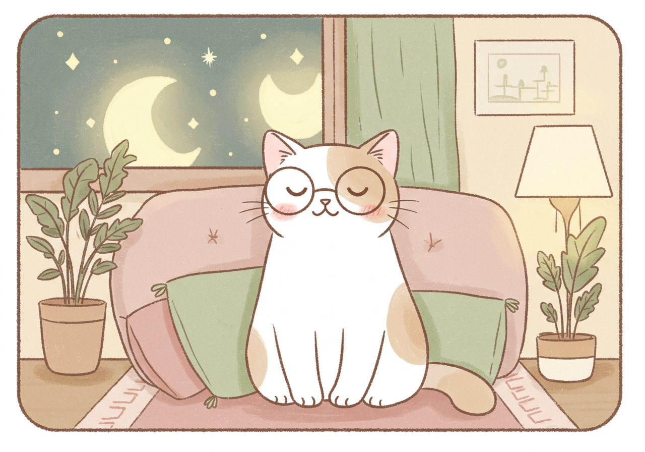 優しく話を聞いてくれる猫